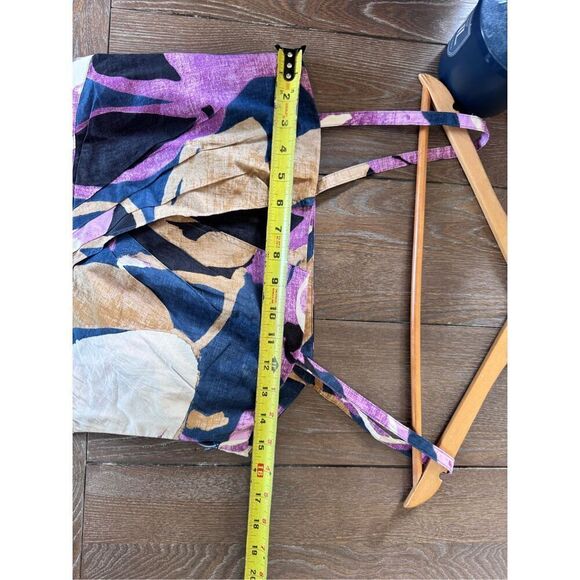 Banana Republic Printed Cross-Front Cropped Cotton Poplin Tank Top Size 4 - Picture 8 of 9